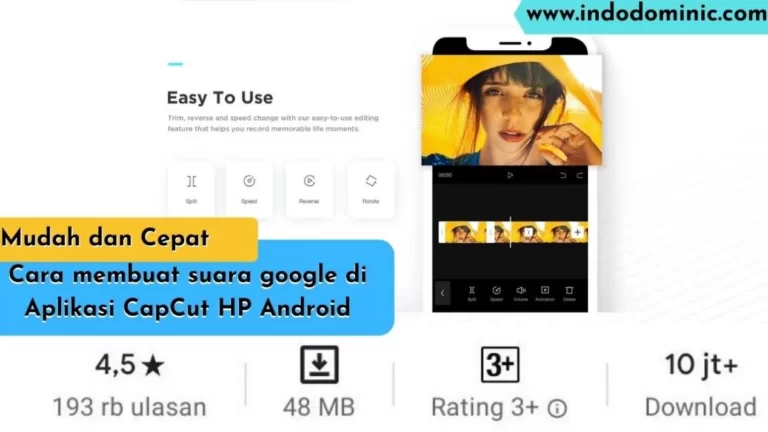 cara membuat suara google di capcut
