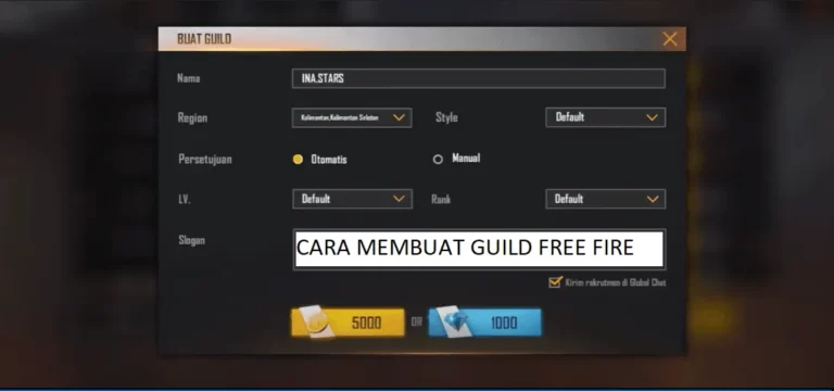 cara membuat guild free fire