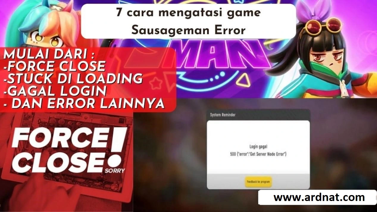 cara mengatasi sausage man force close stuck loading