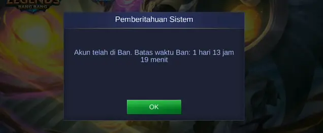 cara mengembalikan akun ml yang di banned