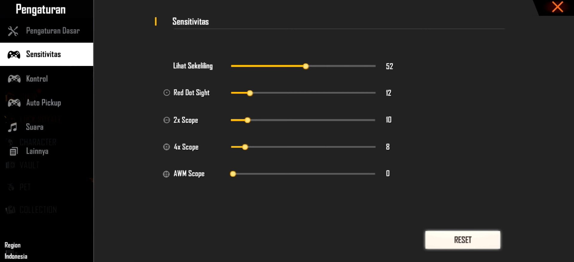 Sensitivitas dan Custom HUD FF Budi01 Gaming