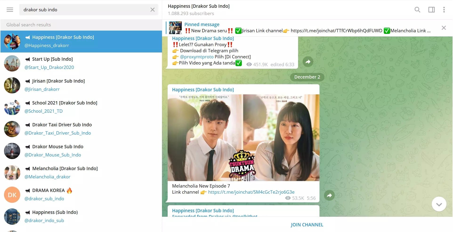 Cara Nonton Drakor di Telegram