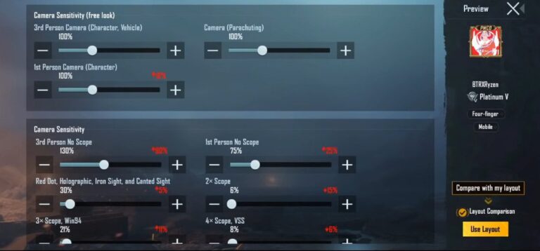 sensitivitas pubg ryzen