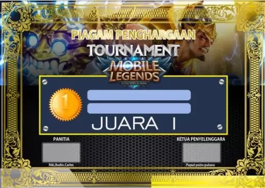 Sertifikat Mobile Legends
