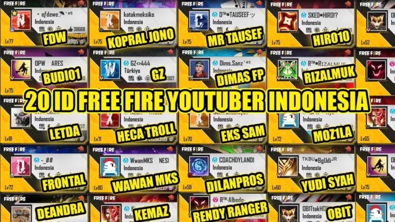id youtuber ff