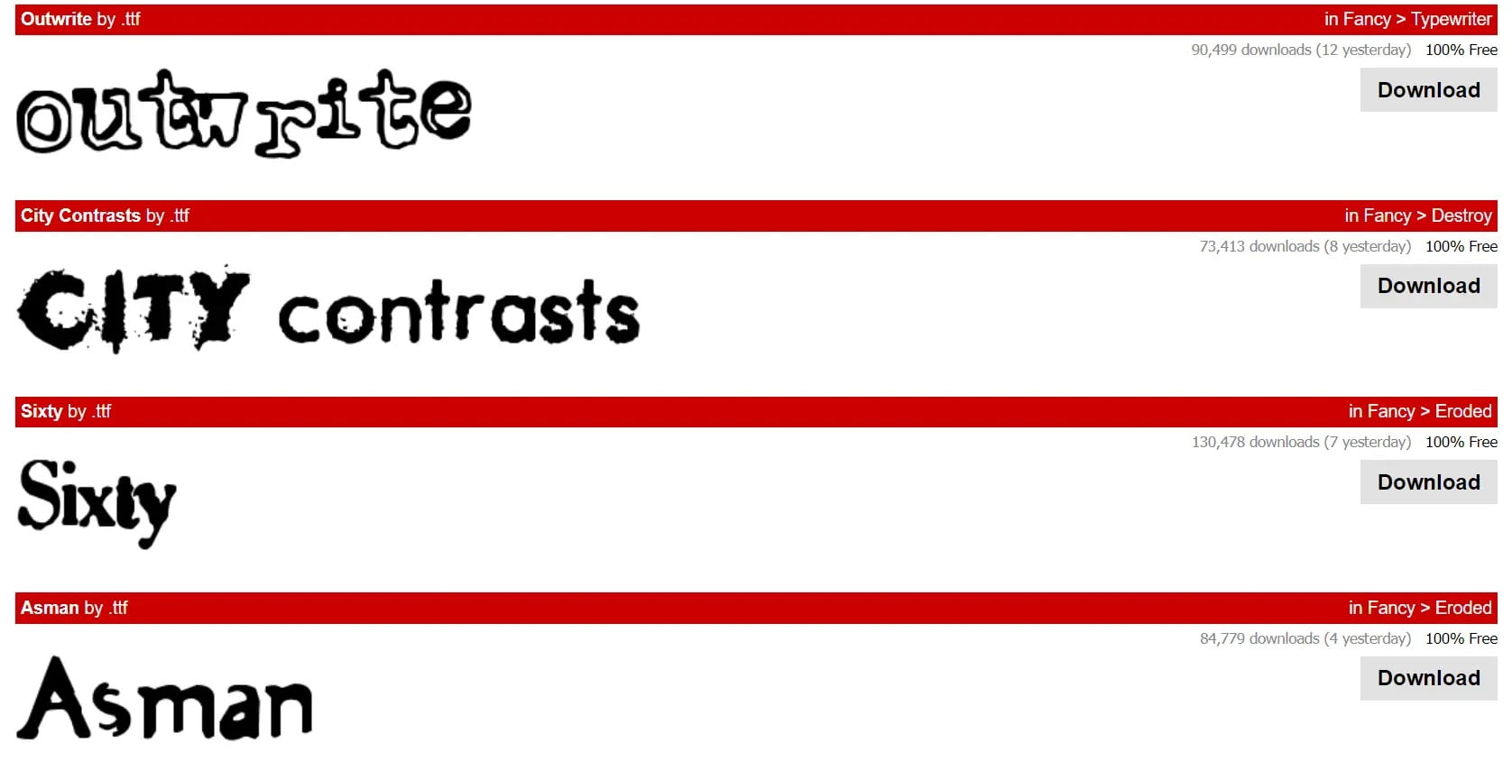 Download Font TTF