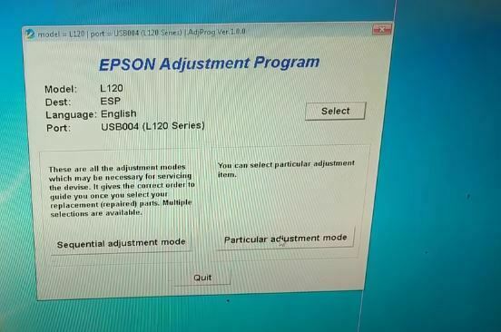 Epson Adjustment Mode