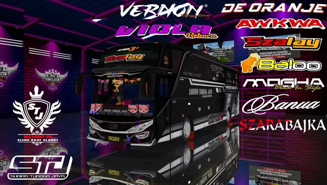 Livery Bussid Hitam