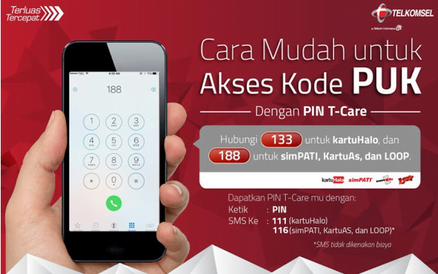 cara mendapatkan kode puk telkomsel