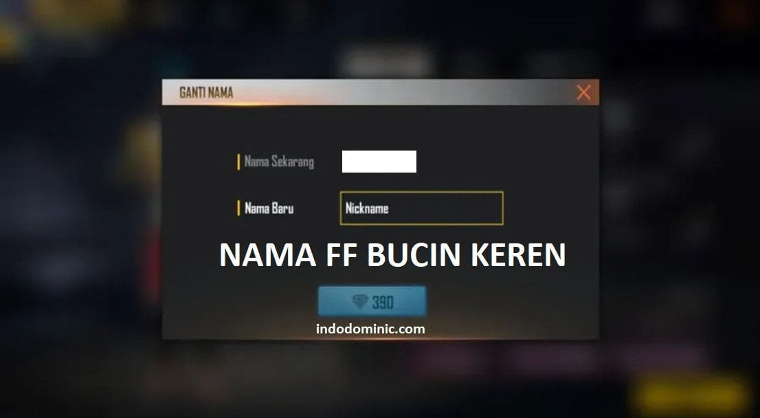 nama ff bucin keren