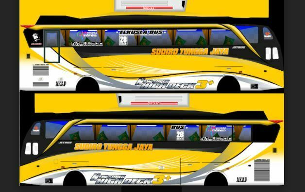 Livery Bussid STJ Rubya Kuning Livery Bussid STJ Rubya Kuning