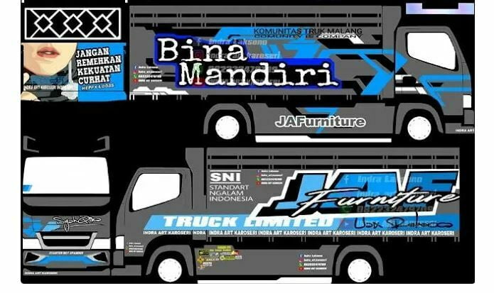 Livery Bussid Truck Canter Anti Gosip Biru Livery Bussid Truck Canter Anti Gosip Biru