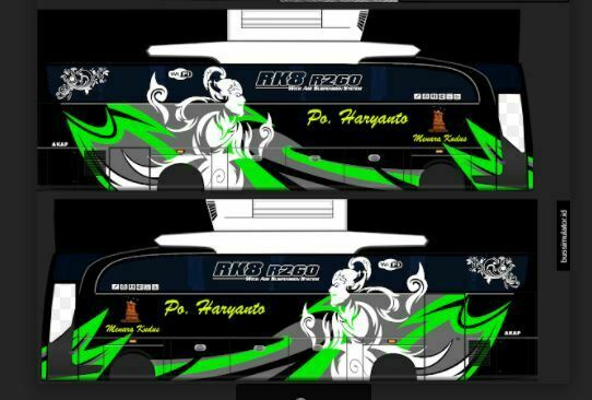 Livery Bussid PO Haryanto Hitam