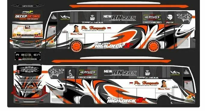 Livery Bussid PO Haryanto Merah