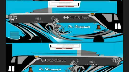 Livery Bussid PO Haryanto Biru