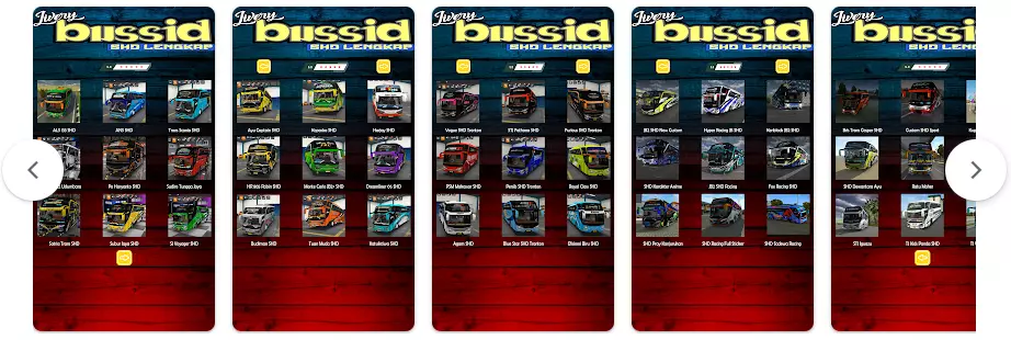 Livery Bussid SHD Lengkap