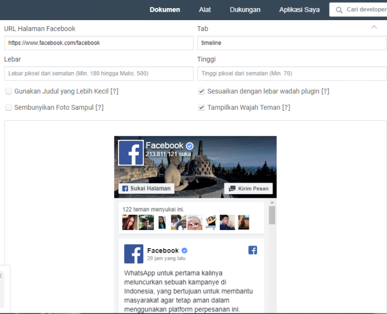 cara memasang fanspage facebook di blogger