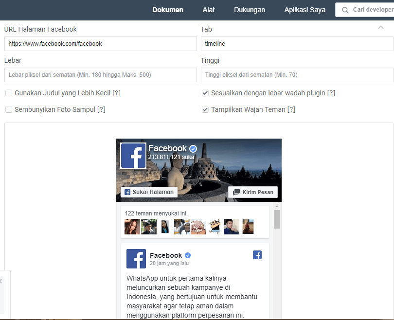 cara memasang fanspage facebook di blogger