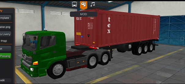 Mod Bussid Truck Trailer Kontainer