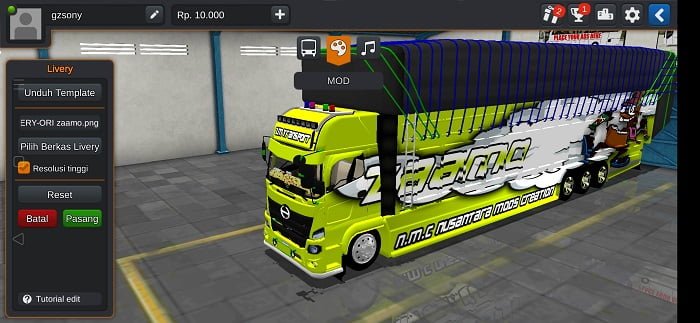 Mod Bussid Truck Hino 500 Full Animasi
