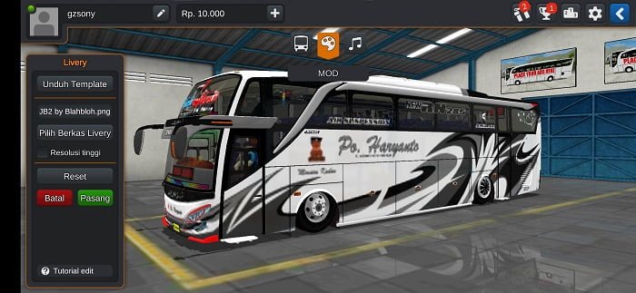 mod bussid full strobo dan aksesoris ceper