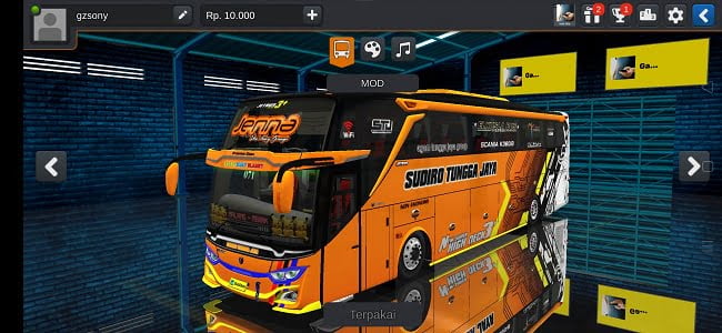 mod bussid full strobo dan boneka jb3 Mercedes Benz