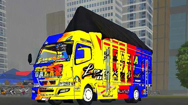 mod bussid truck canter cabe terpal segitiga