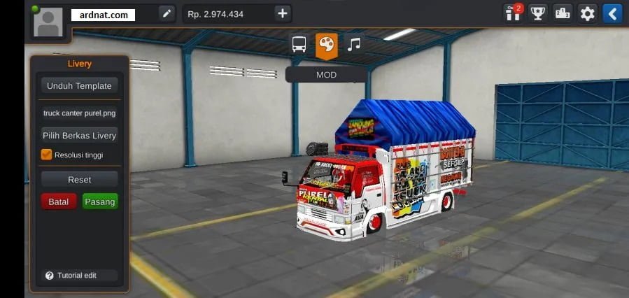 mod bussid truck canter full variasi