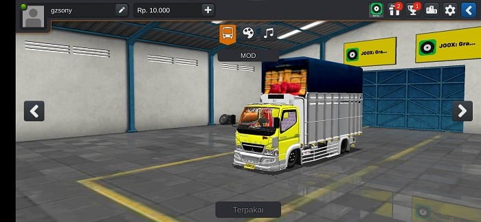 mod bussid truck canter polosan