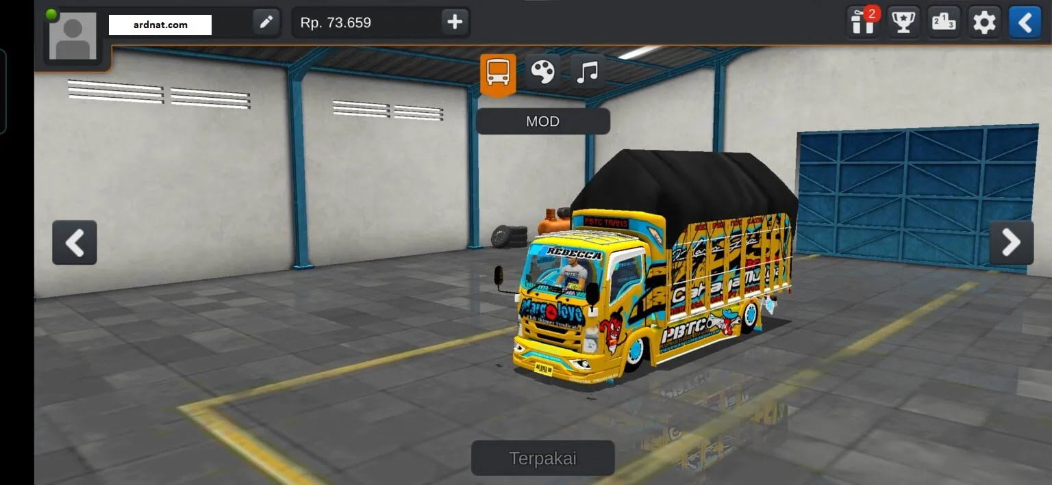 mod bussid truck full aksesoris