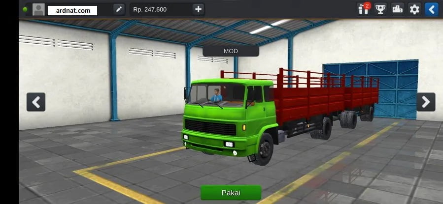 mod bussid truck trailer bisa belok