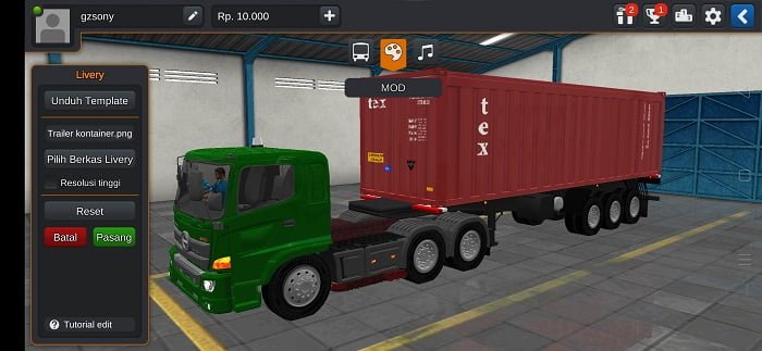 mod bussid truck trailer full anim