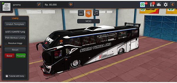 Bus JB3 + SHD Ceper dan Livery