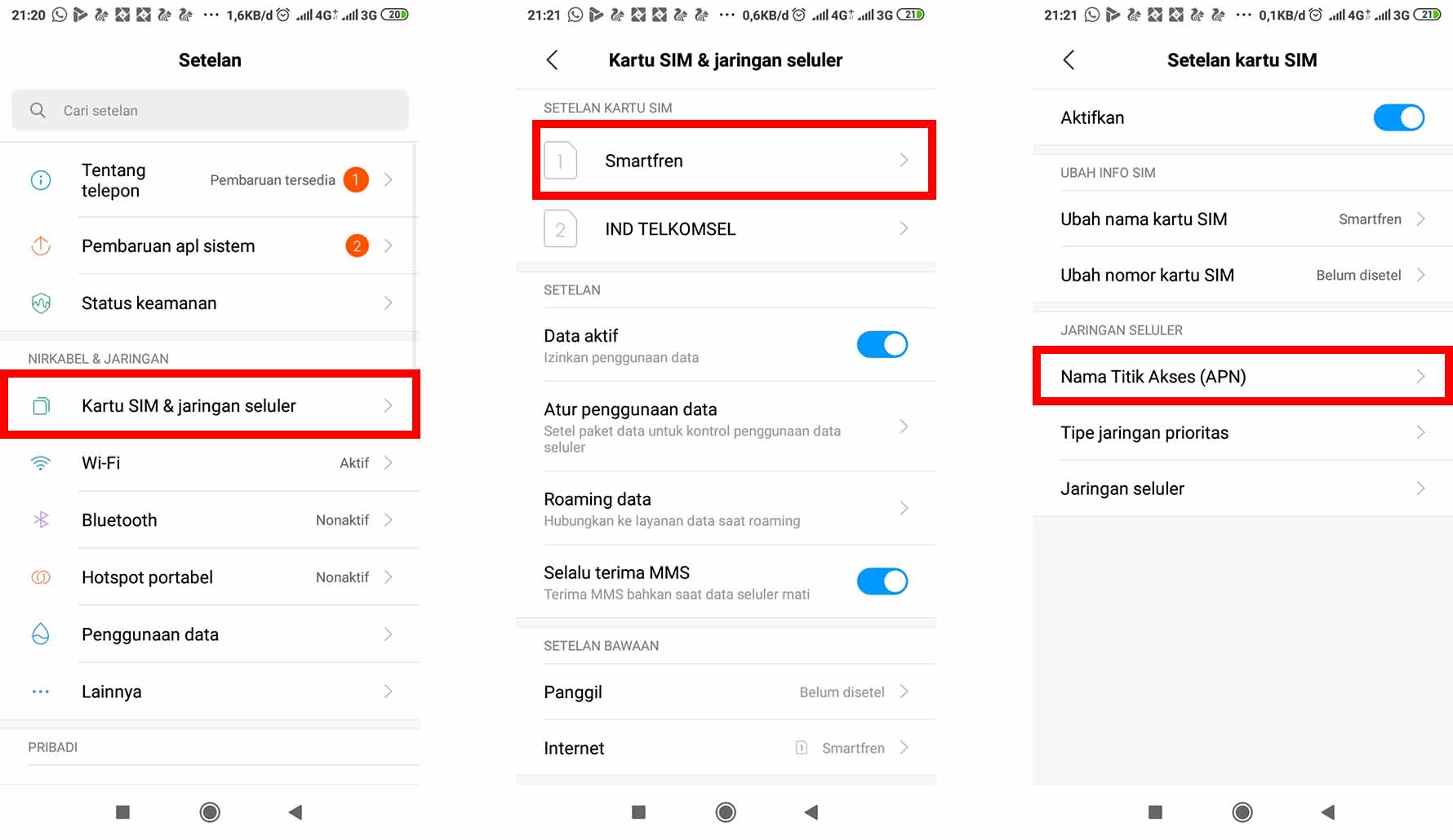 Cara Setting APN Smartfren Di Hp Android